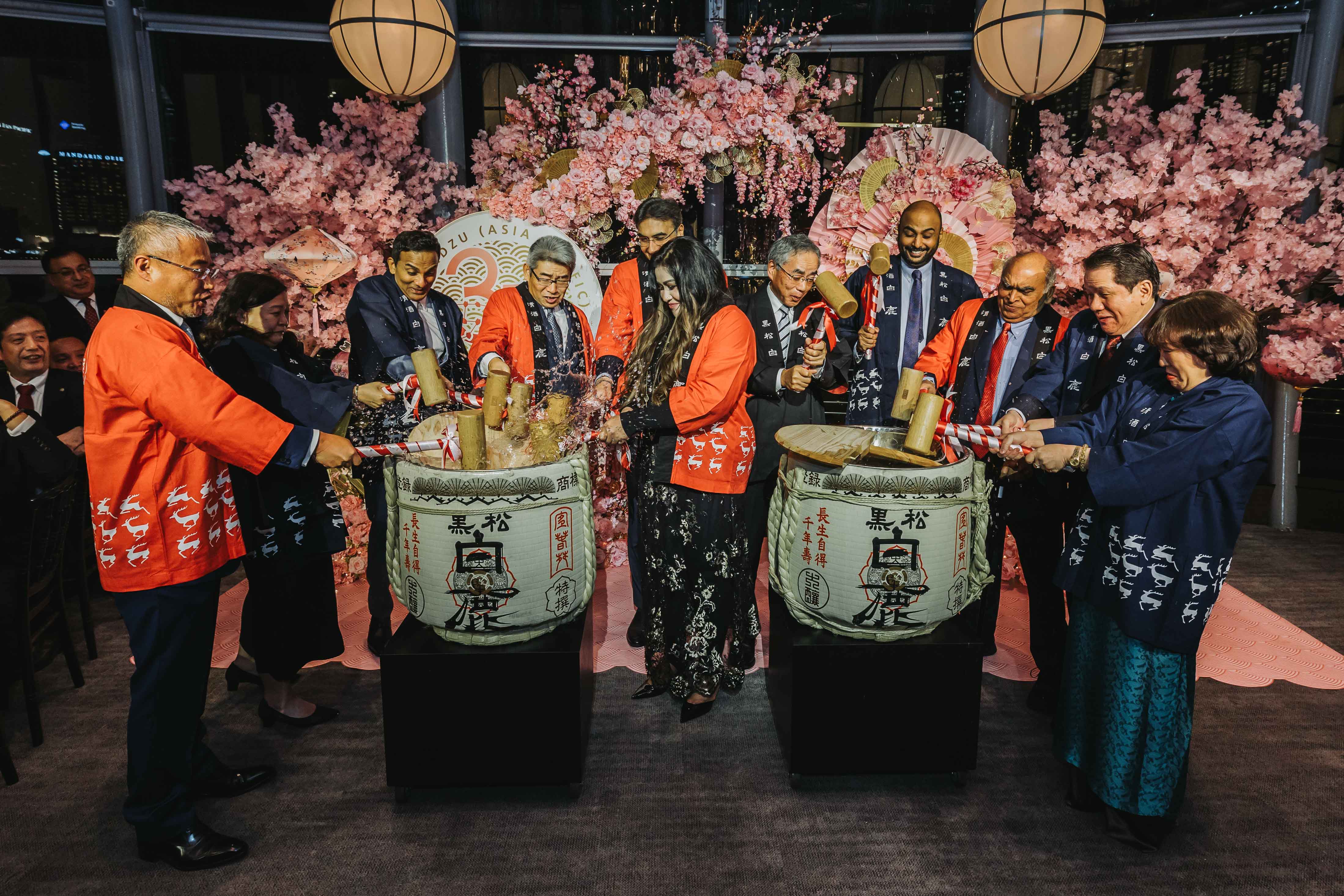 Sake Breaking Ceremony