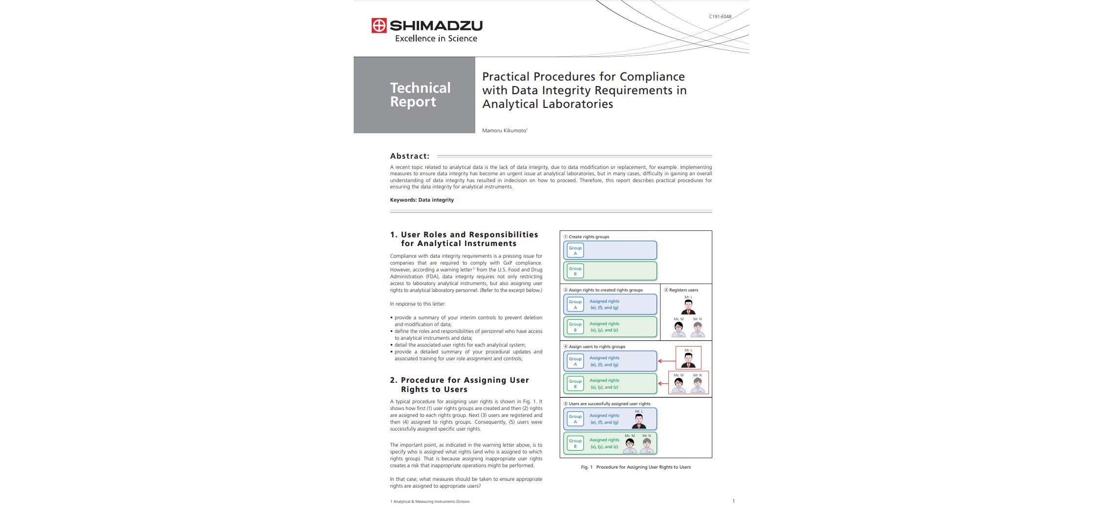 Practical Procedures for Compliance with Data Integrity Requirements in Analytical Laboratories